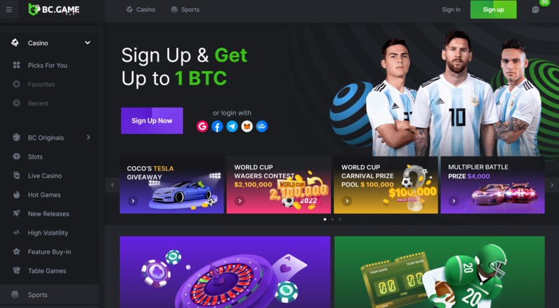 Découvrez l'univers de BC Game Casino FR